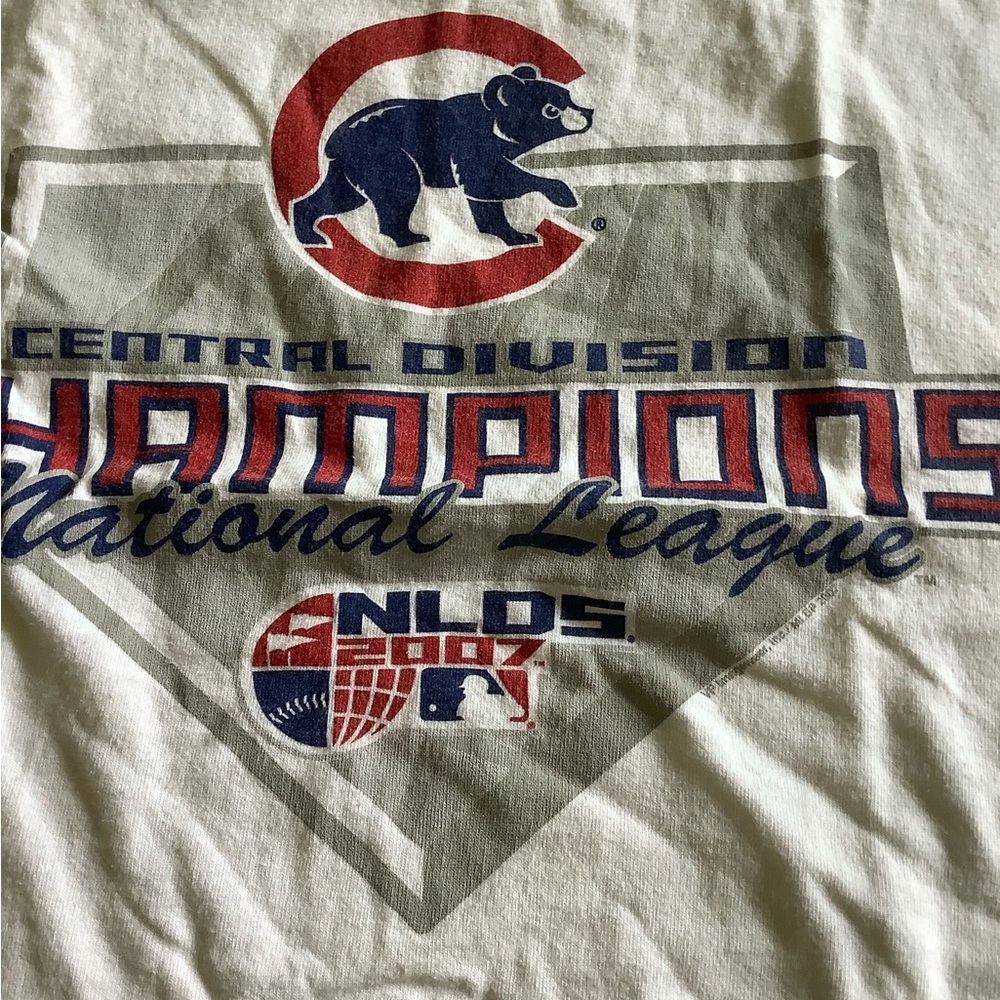 Chicago Cubs 2007 Central Division Champions Tee - Red, Blue, White